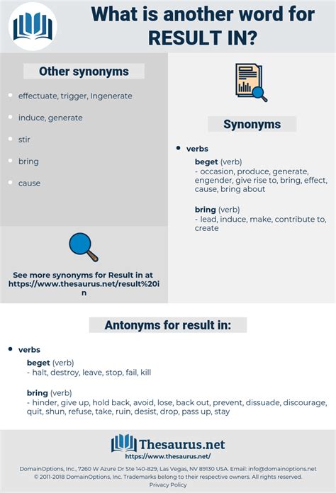 results in thesaurus